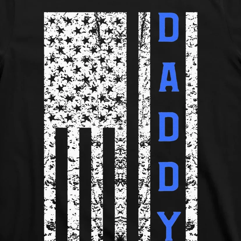 American Flag Police Dad Gift For Cop Fathers Day T-Shirt