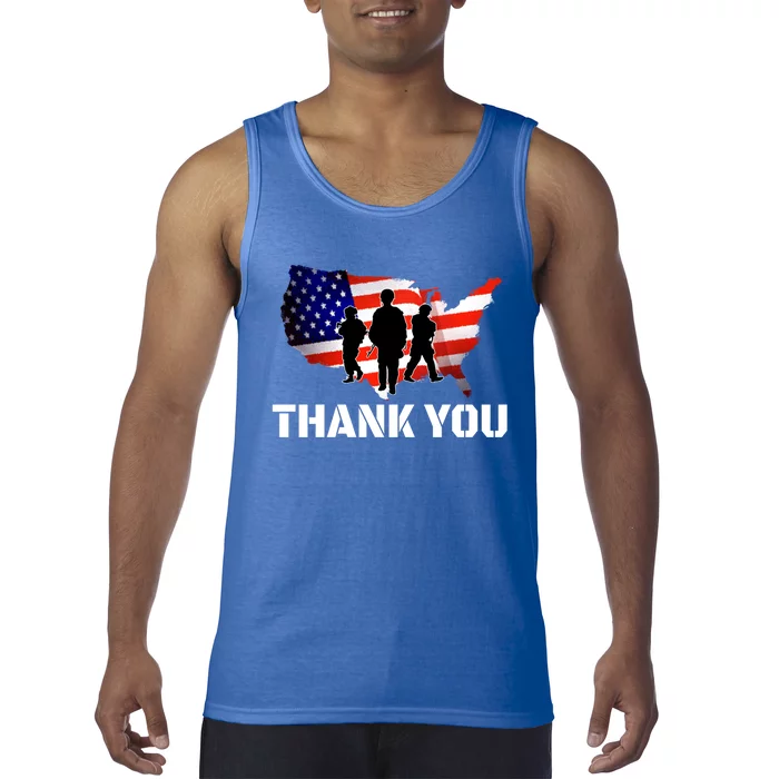 American Flag Patriotic Thank You Gift Tank Top