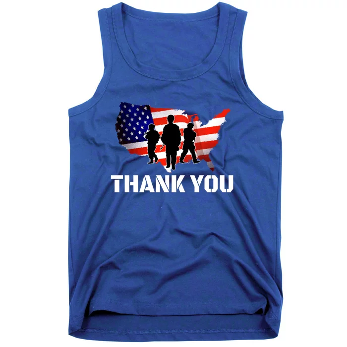 American Flag Patriotic Thank You Gift Tank Top