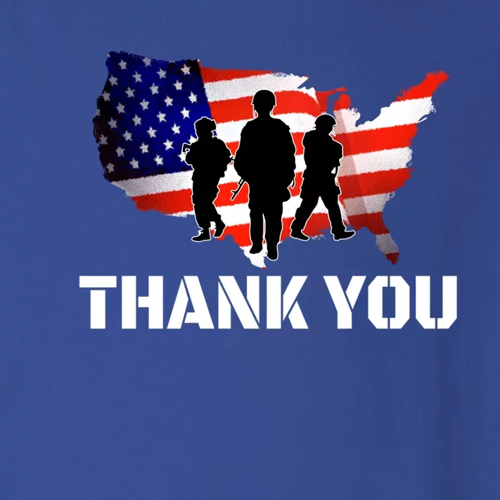 American Flag Patriotic Thank You Gift Toddler Long Sleeve Shirt