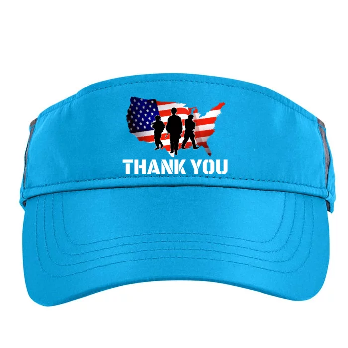 American Flag Patriotic Thank You Gift Adult Drive Performance Visor