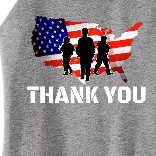 American Flag Patriotic Thank You Gift Women’s Perfect Tri Rocker Tank