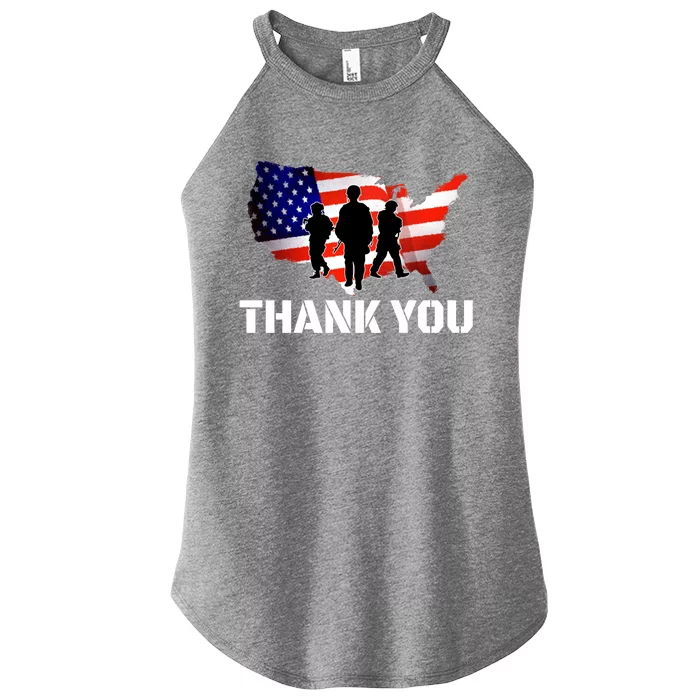 American Flag Patriotic Thank You Gift Women’s Perfect Tri Rocker Tank