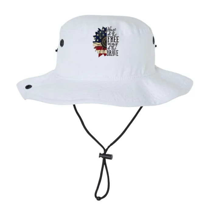 American Flag Patriot Home Of The Free Because Of The Brave Legacy Cool Fit Booney Bucket Hat