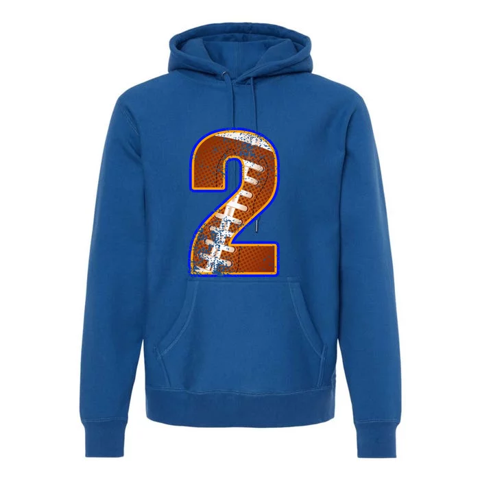 American Football Player Number Two Premium Hoodie