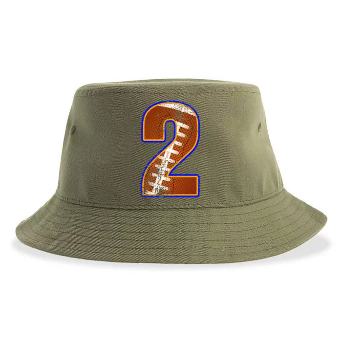 American Football Player Number Two Sustainable Bucket Hat