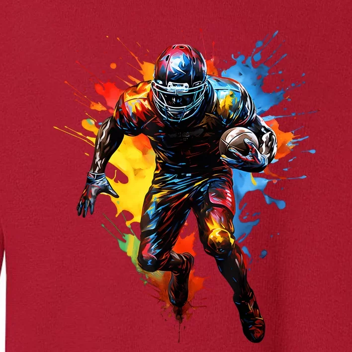 American Football Player Paint Toddler Sweatshirt