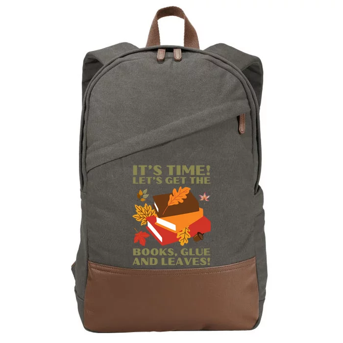 Autumn Foliage Peeping Book Cotton Canvas Backpack