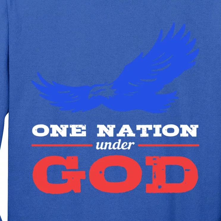 American Flag Patriot One Nation Under God Christian Verses Meaningful Gift Long Sleeve Shirt