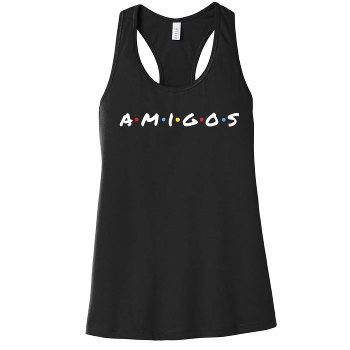 Amigos Fun Pop Culture Friends Humor Cute and Trendy TV Women's Racerback Tank