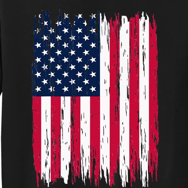 American Flag Patriotic 4th of July Independence Day Tall Sweatshirt