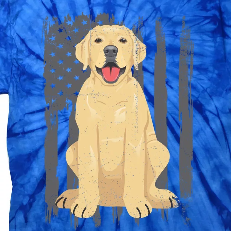 American Flag Patriotic Labrador Dog Lover Gift Tie-Dye T-Shirt