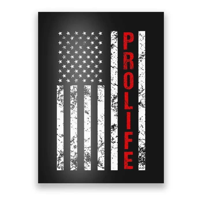 American Flag Pro Life Poster