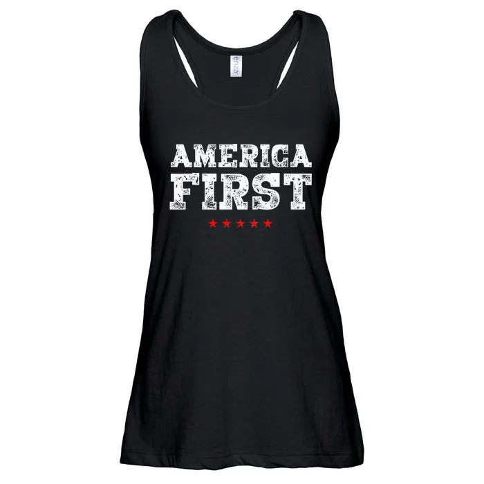 America First Protrump Ladies Essential Flowy Tank