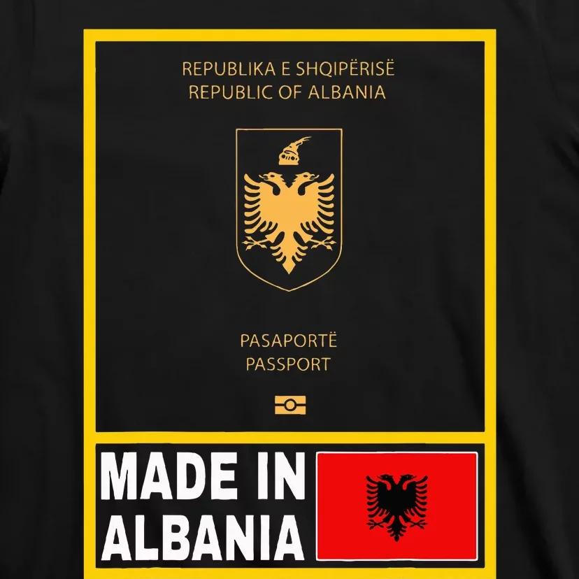 Albaniaalbania Flagalbania Passport T-Shirt