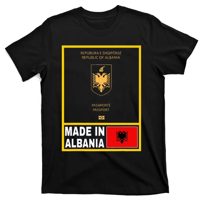 Albaniaalbania Flagalbania Passport T-Shirt