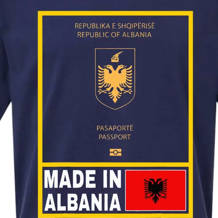 Albaniaalbania Flagalbania Passport Sueded Cloud Jersey T-Shirt