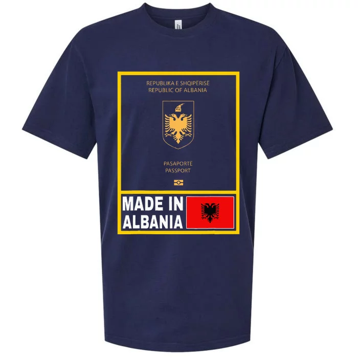 Albaniaalbania Flagalbania Passport Sueded Cloud Jersey T-Shirt