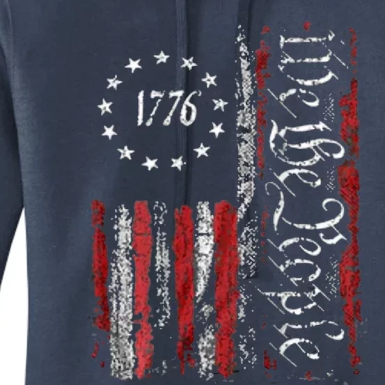 American Flag Patriotic 1776 We The People USA Women's Pullover Hoodie