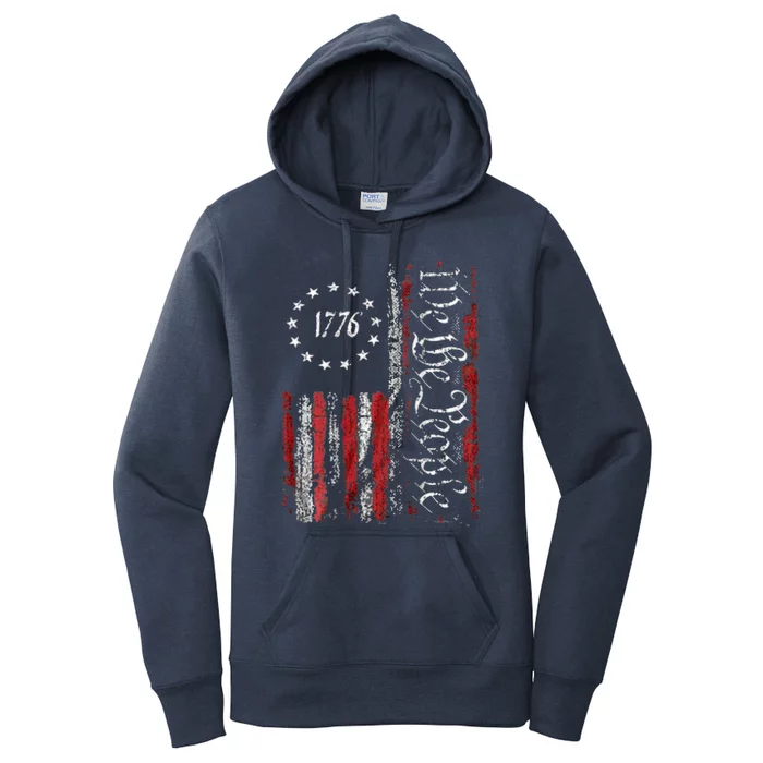 American Flag Patriotic 1776 We The People USA Women's Pullover Hoodie