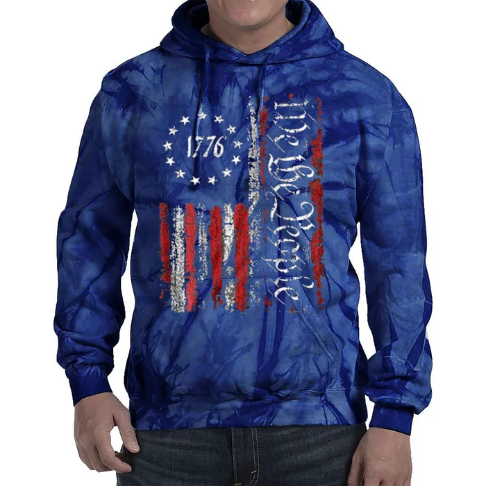 American Flag Patriotic 1776 We The People USA Tie Dye Hoodie