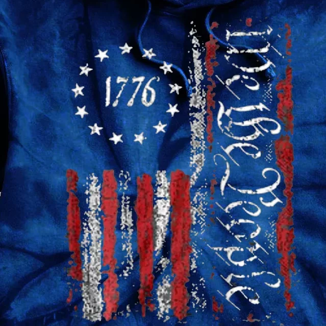 American Flag Patriotic 1776 We The People USA Tie Dye Hoodie