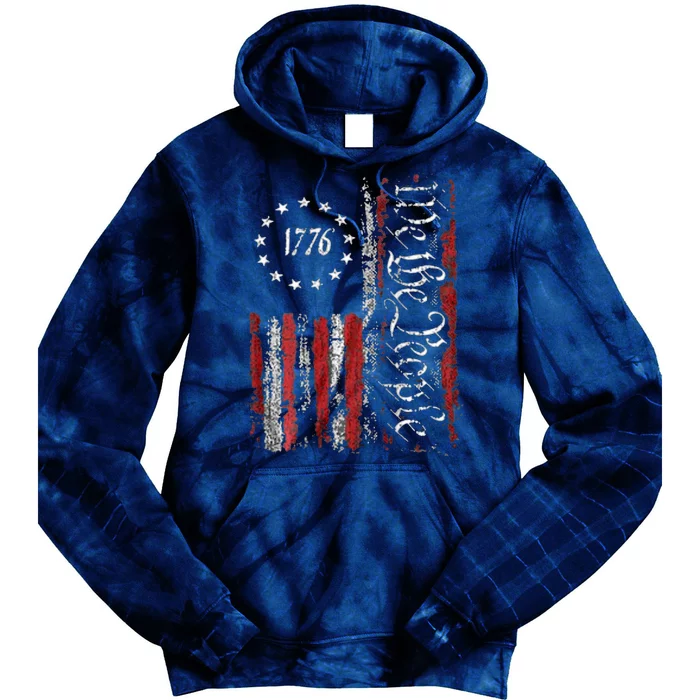 American Flag Patriotic 1776 We The People USA Tie Dye Hoodie