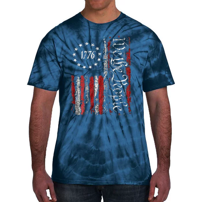 American Flag Patriotic 1776 We The People USA Tie-Dye T-Shirt