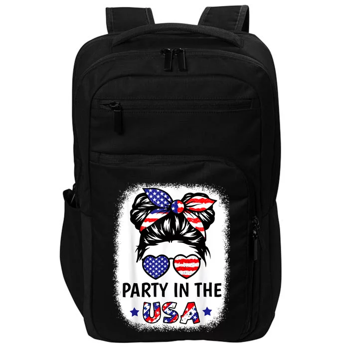 American Flag Party In Usa 4th July Patriotic Impact Tech Backpack