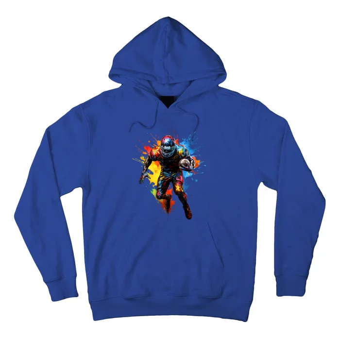 American Football Player Paint Tall Hoodie