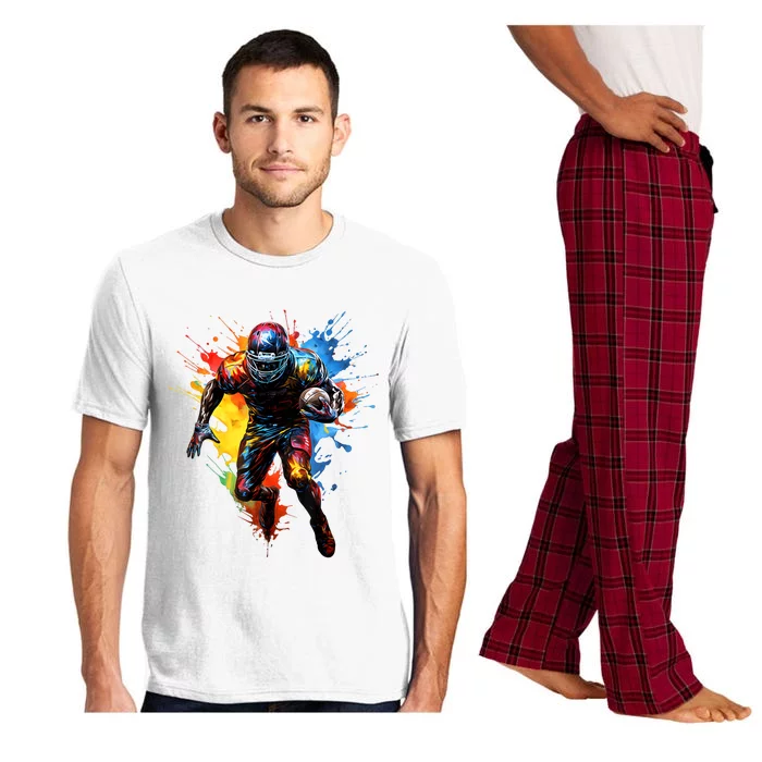 American Football Player Paint Pajama Set