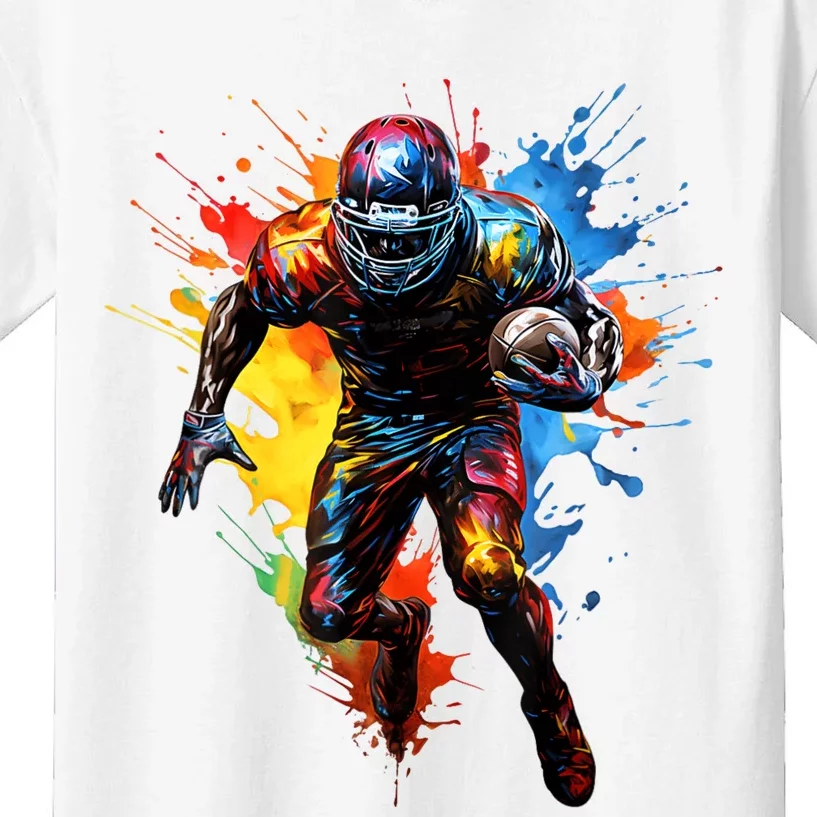 American Football Player Paint Kids T-Shirt