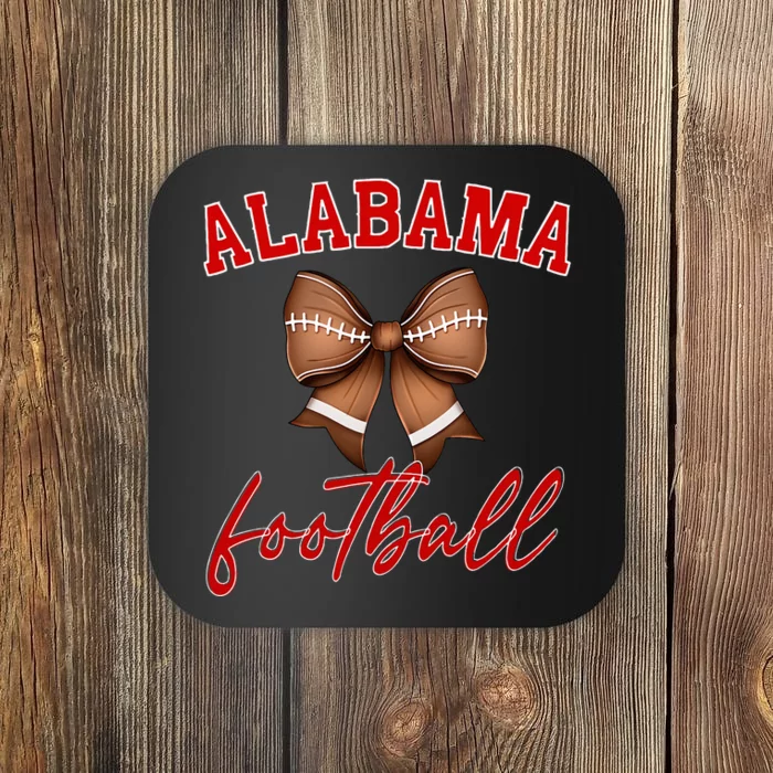 Alabama Football Pretty Coquette Style Bow Coaster