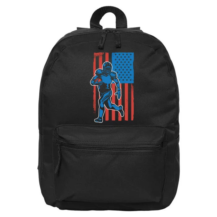 American Football Player Flag 16 in Basic Backpack