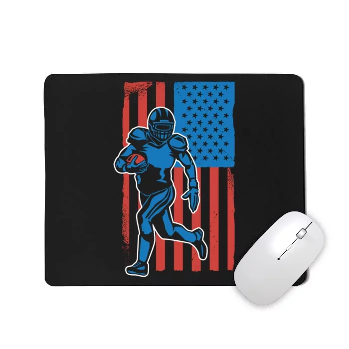 American Football Player Flag Mousepad