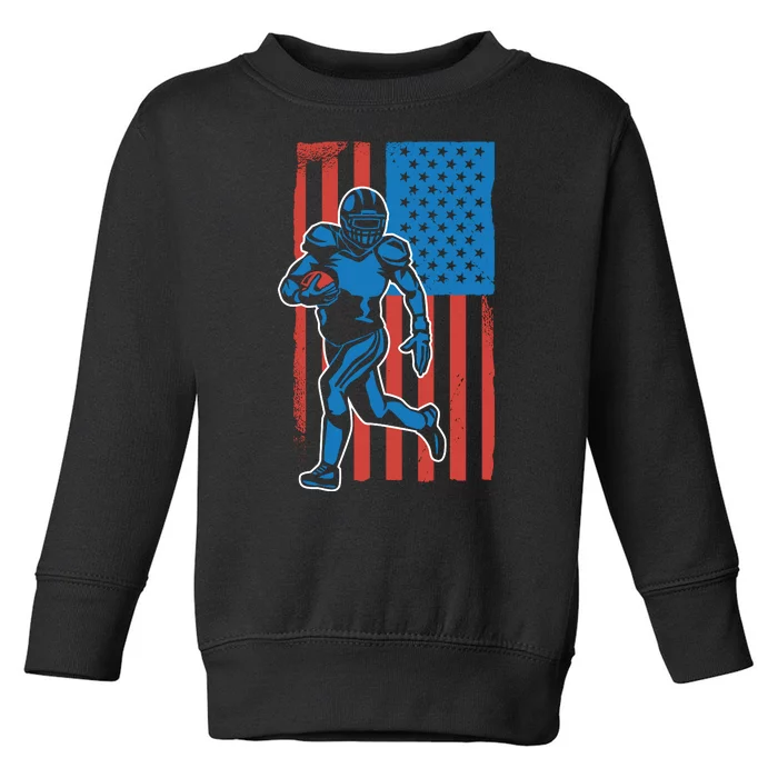 American Football Player Flag Toddler Sweatshirt