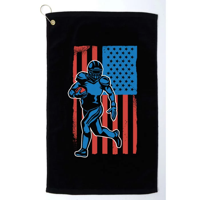 American Football Player Flag Platinum Collection Golf Towel