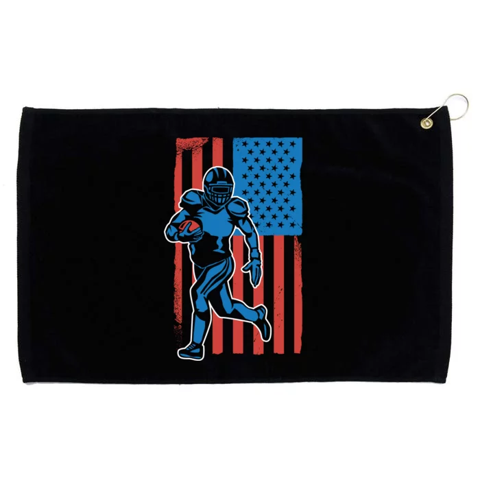 American Football Player Flag Grommeted Golf Towel