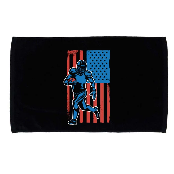 American Football Player Flag Microfiber Hand Towel