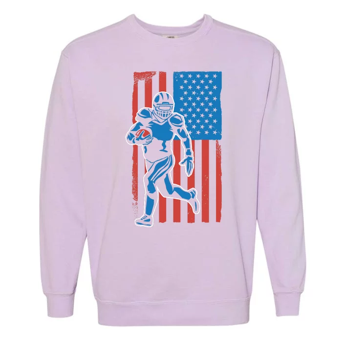 American Football Player Flag Garment-Dyed Sweatshirt