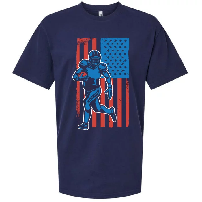 American Football Player Flag Sueded Cloud Jersey T-Shirt