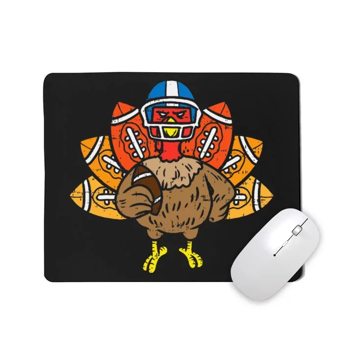 American Football Player Turkey Thanksgiving Day Sport Gift Mousepad