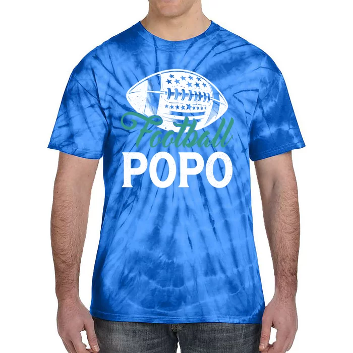 American Football Popo Happy FatherS Day Dad Grandpa Gift Tie-Dye T-Shirt