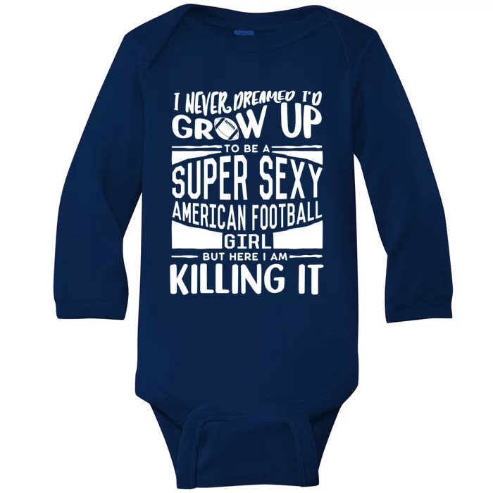 American Football Player Gift Football Lover Meaningful Gift Baby Long Sleeve Bodysuit