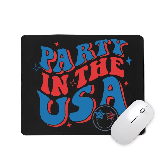 American Flag Party In Usa 4th July Patriotic Mousepad