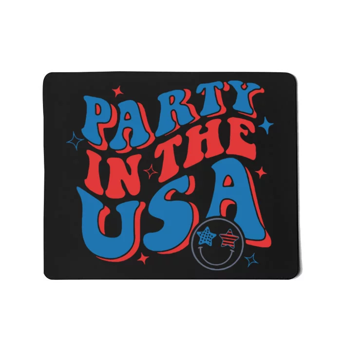 American Flag Party In Usa 4th July Patriotic Mousepad