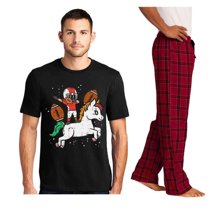 American Football Player Dab Unicorn Cute Sports Pajama Set