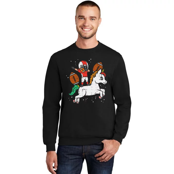 American Football Player Dab Unicorn Cute Sports Tall Sweatshirt