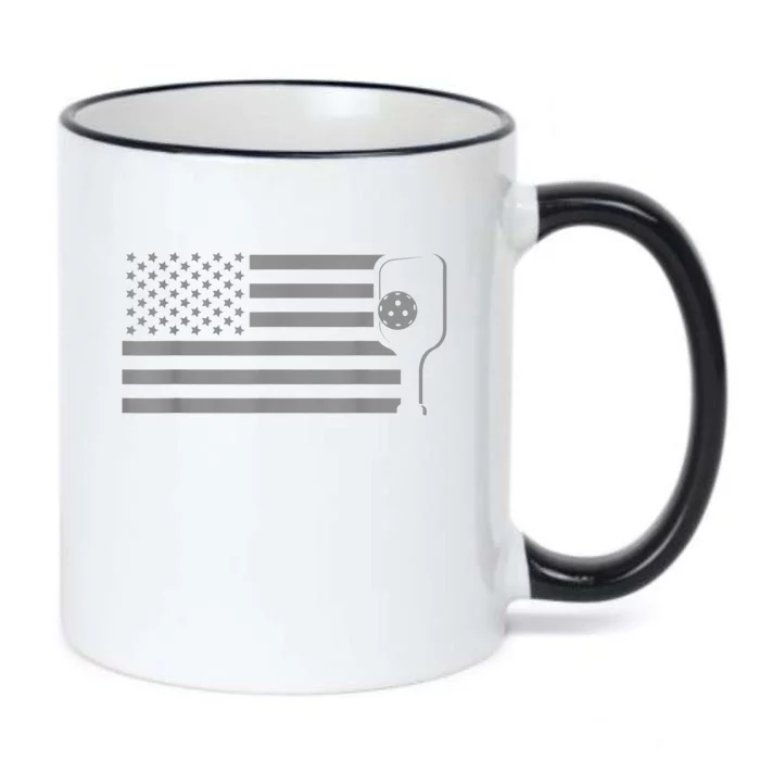 American Flag Pickleball Apparel Pickleball Black Color Changing Mug