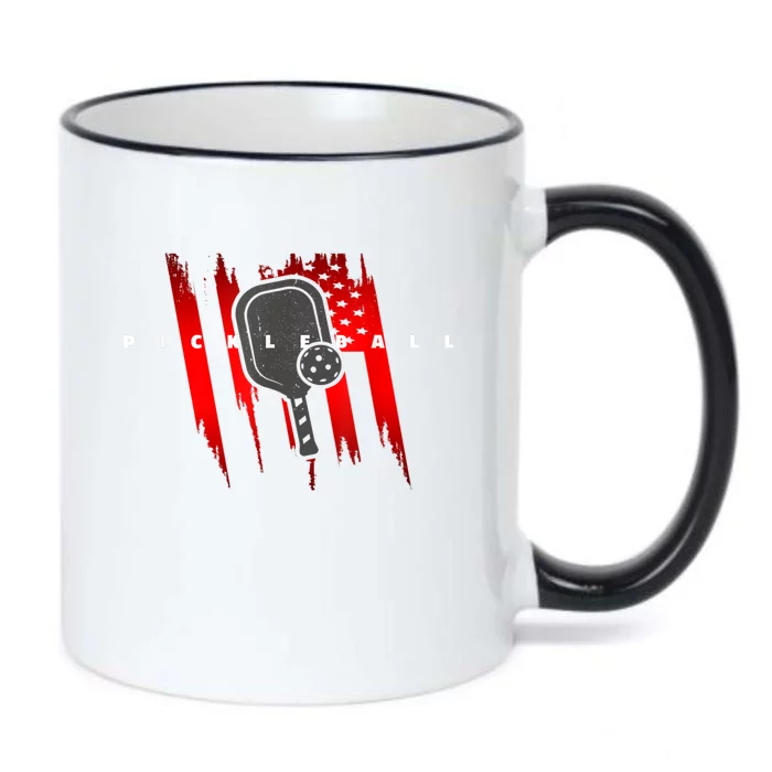 American Flag Pickleball Apparel Pickleball Black Color Changing Mug